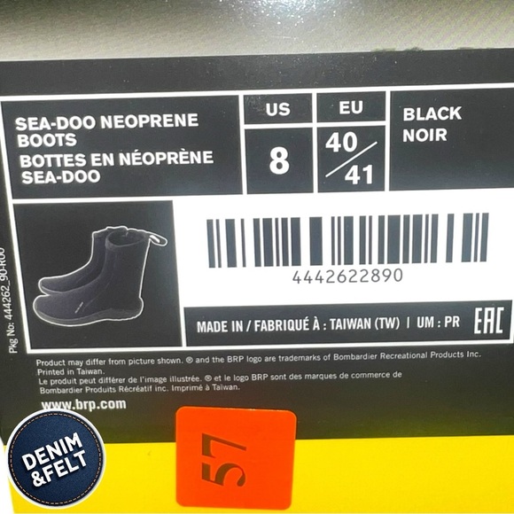 Sea-Doo Unisex Black Neoprene Water Boots | NEW/NIB!!🌊 - Picture 8 of 9